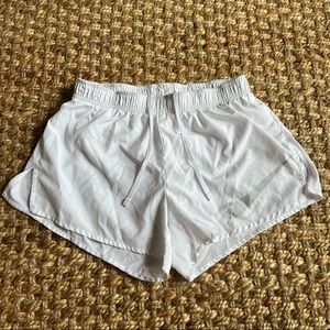 Nike White Running Shorts